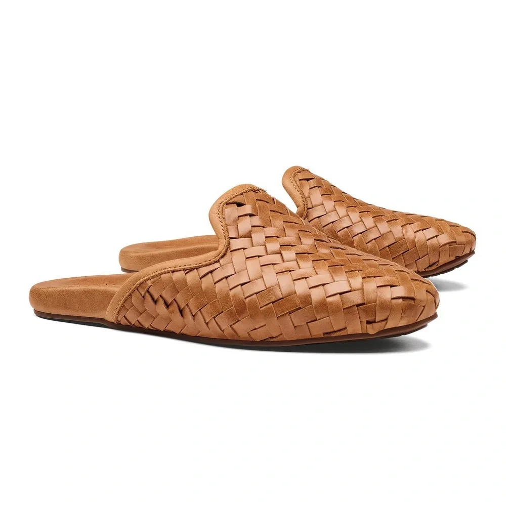 OluKai Mi’i Leather Mule Shoes, fox - Picture 8 of 14